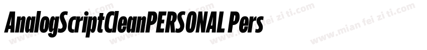 AnalogScriptCleanPERSONAL Personal字体转换
